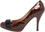 Salvatore Ferragamo Pre-owned Leather heels Brown Dames - Thumbnail 1