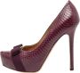 Salvatore Ferragamo Pre-owned Leather heels Purple Dames - Thumbnail 1