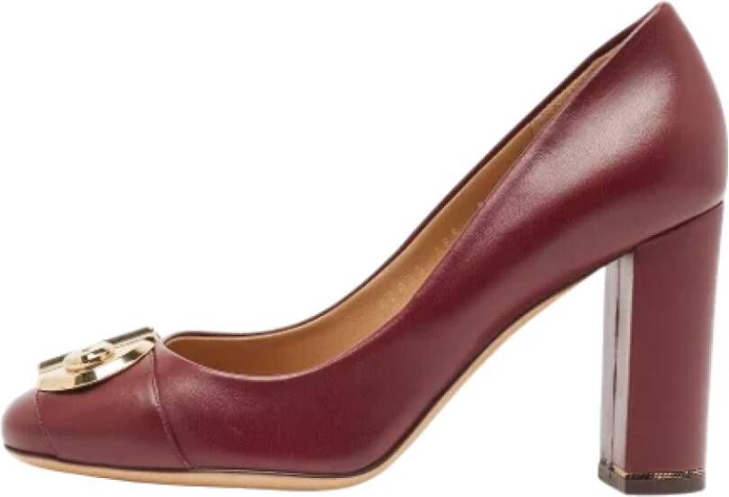 Salvatore Ferragamo Pre-owned Leather heels Red Dames