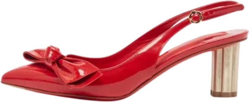 Salvatore Ferragamo Pre-owned Leather heels Red Dames