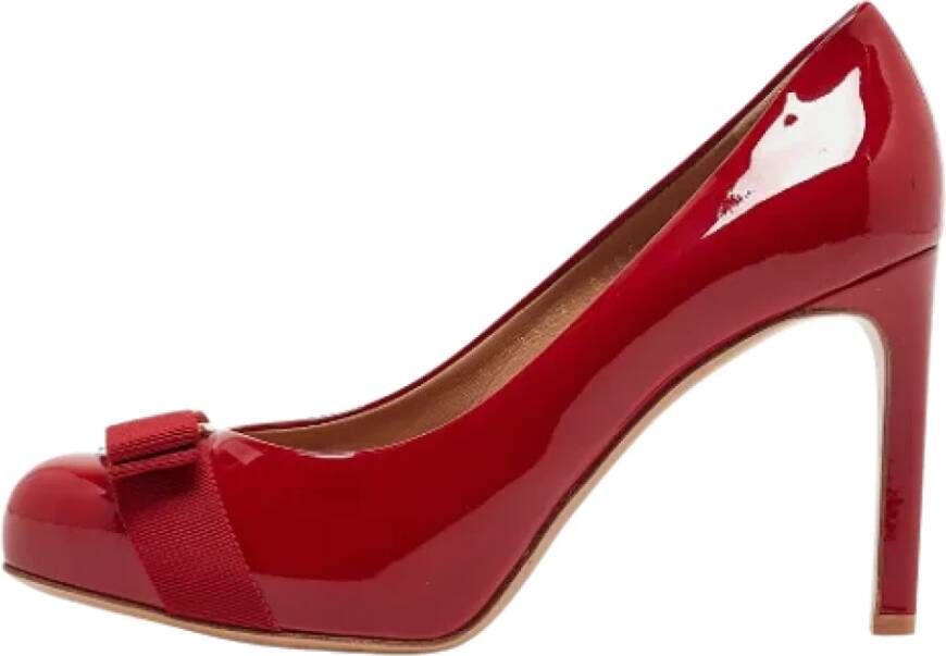 Salvatore Ferragamo Pre-owned Leather heels Red Dames