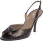 Salvatore Ferragamo Pre-owned Leather sandals Black Dames - Thumbnail 1