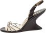 Salvatore Ferragamo Pre-owned Leather sandals Black Dames - Thumbnail 1