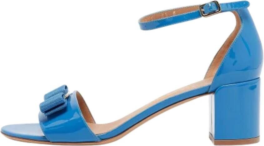 Salvatore Ferragamo Pre-owned Leather sandals Blue Dames