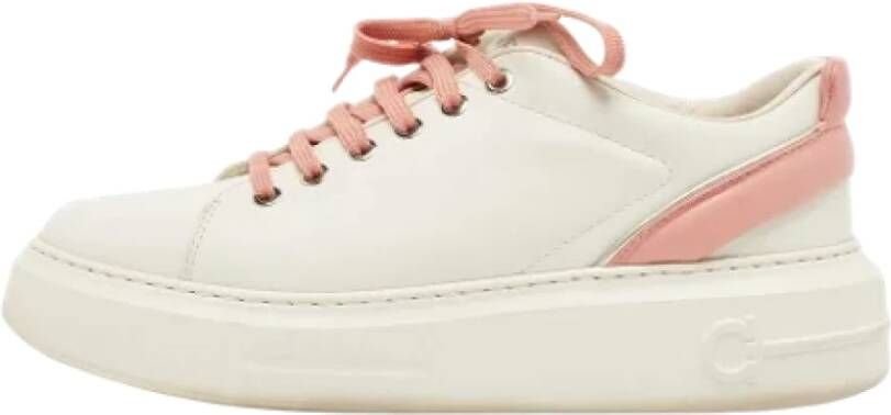 Salvatore Ferragamo Pre-owned Leather sneakers White Dames