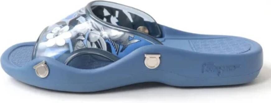 Salvatore Ferragamo Pre-owned Plastic sandals Blue Dames