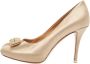 Salvatore Ferragamo Pre-owned Satin heels Beige Dames - Thumbnail 1