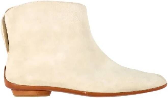 Salvatore Ferragamo Pre-owned Suede boots Beige Dames