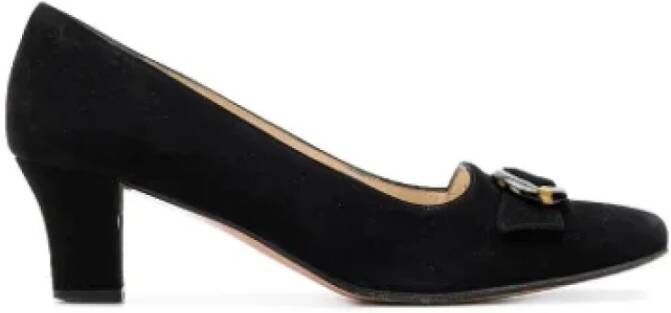 Salvatore Ferragamo Pre-owned Suede heels Black Dames