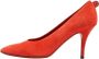 Salvatore Ferragamo Pre-owned Suede heels Orange Dames - Thumbnail 1