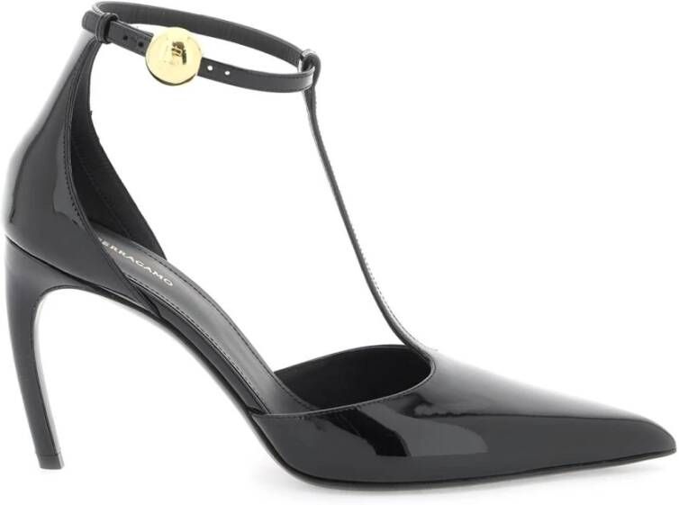 Salvatore Ferragamo Zwarte Ferragamo met Hak Black Dames