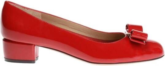 Salvatore Ferragamo Rode Vara Hakken Red Dames