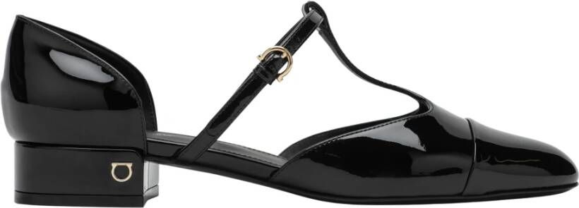 Salvatore Ferragamo Ronde Neus Ballerina Linette Black Dames