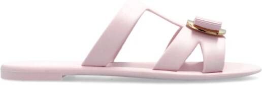 Salvatore Ferragamo Rubber slides Lilou Pink Dames