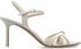 Salvatore Ferragamo Sandalettes met hak Dasy Beige Dames - Thumbnail 1