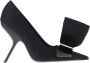 Salvatore Ferragamo Strik Puntige Neus Pumps Gebeeldhouwde Hak Black Dames - Thumbnail 1