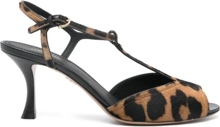 Salvatore Ferragamo T-Strap Sandalen Brown Dames