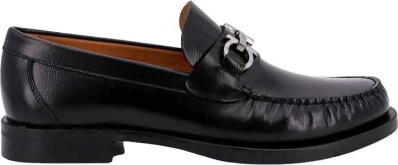 Salvatore Ferragamo Tijdloze leren loafers voor heren Black Heren