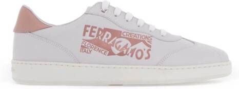 Salvatore Ferragamo Venna Logo Sneakers Vintage-Inspired Lines Gray Dames