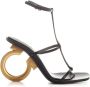 Salvatore Ferragamo Verhoog je stijl met Elina leren sandalen Zwart Dames - Thumbnail 1