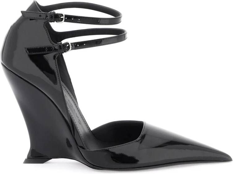 Salvatore Ferragamo Vidya Patentleren Sandalen Black Dames