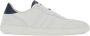 Salvatore Ferragamo Witte Logo-Debossed Leren Sneakers White Heren - Thumbnail 1