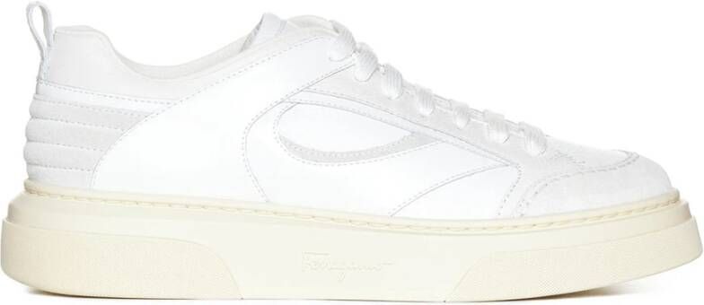 Salvatore Ferragamo Witte Sneakers 02 Nieuwe Cassetta White Heren