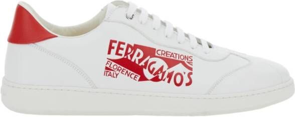 Salvatore Ferragamo Witte Sneakers Achille Venna White Heren