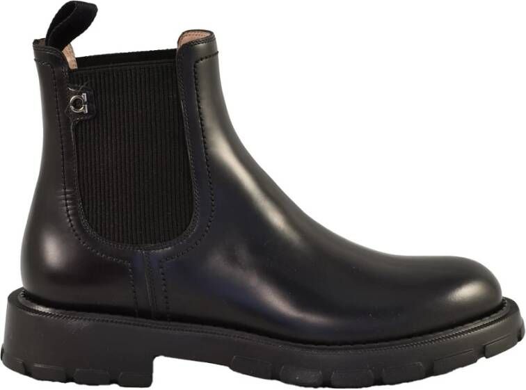 Salvatore Ferragamo Zwarte Booties voor Mannen Black Heren