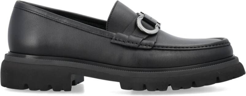 Salvatore Ferragamo Zwarte Cocoon Loafer Instap Schoenen Black Heren