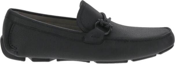 Salvatore Ferragamo Zwarte Front 4 Mocassins Black Heren