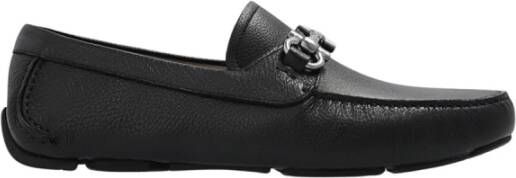 Salvatore Ferragamo Zwarte Gancini Appliqué Moccasins Black Heren