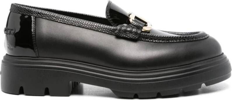 Salvatore Ferragamo Zwarte Gancini Loafers Black Dames