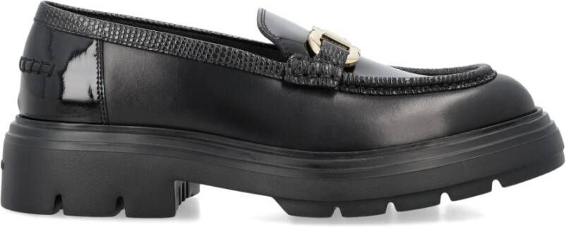 Salvatore Ferragamo Zwarte Gesloten Loafers Black Dames