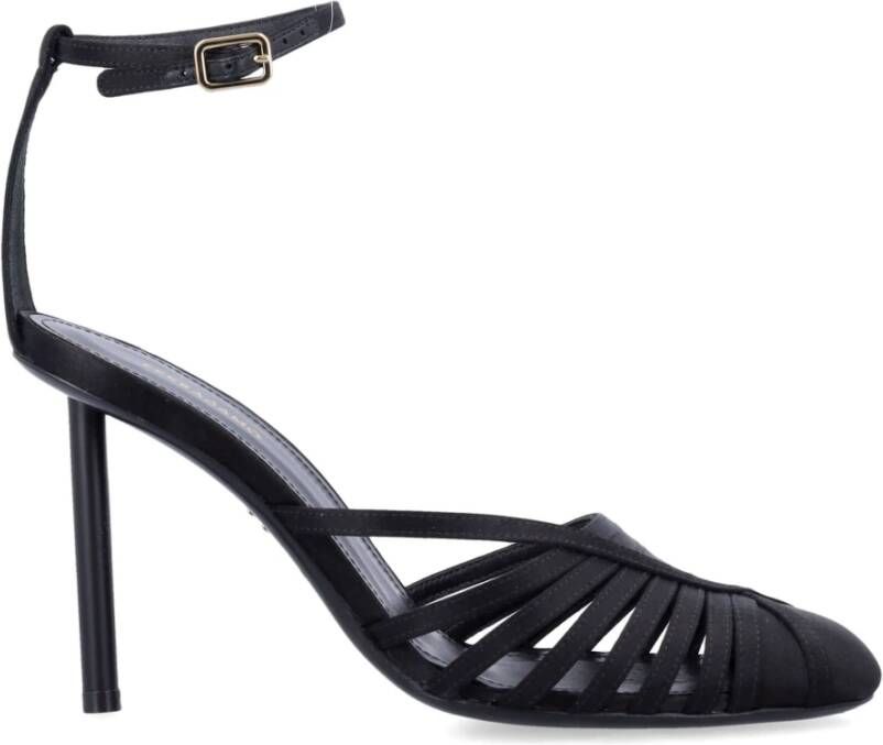 Salvatore Ferragamo Zwarte Gesloten Teen Hoge Hak Sandalen Black Dames