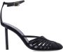 Salvatore Ferragamo Zwarte Gesloten Teen Hoge Hak Sandalen Black Dames - Thumbnail 1