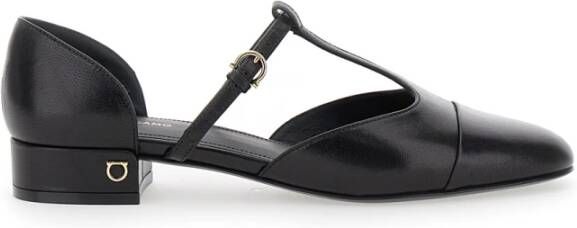 Salvatore Ferragamo Zwarte Hak Lainette Schoenen Black Dames