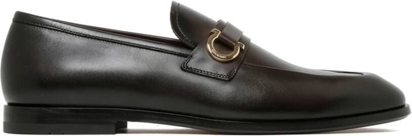 Salvatore Ferragamo Zwarte Leren Instaploafers Black Heren