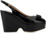 Salvatore Ferragamo Zwarte leren Lally sleehakken Black Dames - Thumbnail 1