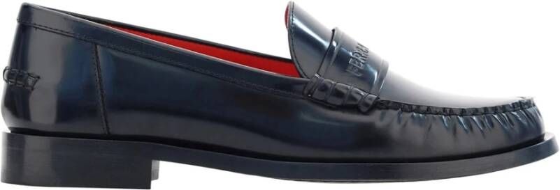 Salvatore Ferragamo Zwarte Leren Loafer Schoenen Aw22 Black Dames