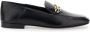 Salvatore Ferragamo Zwarte Leren Loafers Slip-on Stijl Black Dames - Thumbnail 1