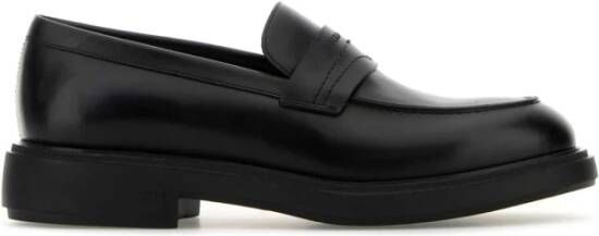 Salvatore Ferragamo Zwarte leren loafers voor heren Black Heren