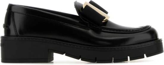 Salvatore Ferragamo Zwarte leren Mirty loafers Black Dames