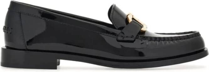 Salvatore Ferragamo Zwarte Maryan Elegante Leren Schoenen Black Dames