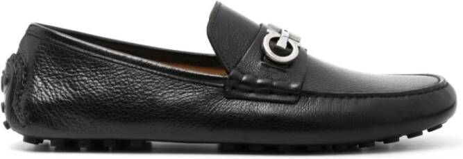 Salvatore Ferragamo Zwarte Loafers Regular Fit Geschikt voor alle temperaturen 100% leer Black Heren