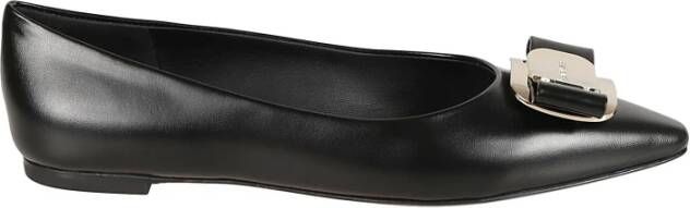 Salvatore Ferragamo Zwarte platte schoenen ZEA Black Dames