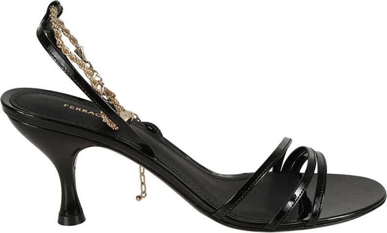 Salvatore Ferragamo Zwarte Sandalen Denise 70 Black Dames