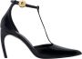 Salvatore Ferragamo Zwarte Stiletto Pumps met Enkelband Black Dames - Thumbnail 1