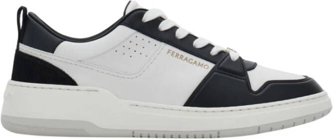 Salvatore Ferragamo Zwarte Twee-Tinten Sneakers Multicolor Heren