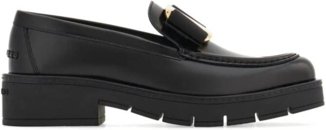 Salvatore Ferragamo Zwarte Vara Bow Platte Schoenen Black Dames